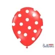 balony 14 kropki pastel red strong 50 szt
