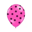 balony 14 kropki pastel rose belbal 50 szt