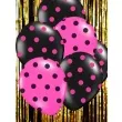 balony 14 kropki pastel rose belbal 6 szt