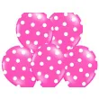 balony 14 kropki pastel rose belbal 6 szt