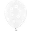 balony 14 kwiatki belbal transparent biale 50 szt