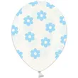 balony 14 kwiatki strong transparent blekitne 50 szt