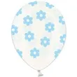 balony 14 kwiatki strong transparent blekitne 6 szt