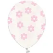 balony 14 kwiatki strong transparent rozowe j 6 szt