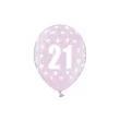 balony 14 liczba 21 belbal rozowe metalic 6 szt