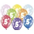 balony 14 liczba 5 belbal metallic mix 50 szt