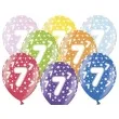 balony 14 liczba 7 belbal metallic mix 6 szt