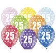 balony 14 metalik mix 25th birthday 50szt