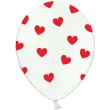 balony 14 serca strong pastel white red 6 szt