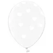 balony 14 serduszka strong transparent biale 6 szt