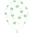 balony 14 serduszka strong transparent mietowe 6 szt