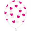 balony 14 serduszka strong transparent rozowe 6 szt
