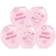 balony 14 sweet birthday strong pastel pink 6 szt