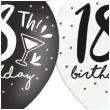 balony 18 18th birthday mix 12 strong 6 szt
