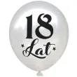 balony 18 urodziny bialy metalik dekoracjepolska 12 5 szt