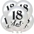 balony 18 urodziny bialy metalik dekoracjepolska 12 5 szt