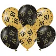 balony 18 urodziny classy party czarno zlote metalic 12 pd party 6 szt