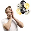 balony 18 urodziny czarno zlote partypal 12 6 szt