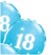 balony 18 urodziny niebieskie qualatex 11 6 szt