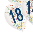 balony 18 urodziny z konfetti transparentne amscan 11 6 szt