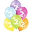 balony 2 urodziny pastel mix belbal 10 6 szt