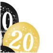 balony 20 urodziny czarno zlote partypal 12 6 szt