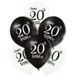 balony 20 urodziny mix belbal 12 6 szt