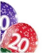 balony 20 urodziny transparentny mix belbal 12 6 szt