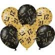 balony 21 urodziny classy party czarno zlote metalic 12 pd party 6 szt