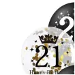 balony 21 urodziny czarno zlote partypal 12 6 szt