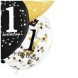 balony 21 urodziny czarno zlote partypal 12 6 szt