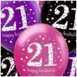 balony 21 urodziny mix amscan 11 6 szt
