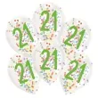 balony 21 urodziny z konfetti transparentne amscan 11 6 szt