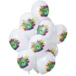 balony 3 urodziny color splash bialy folat 12 12 szt