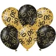 balony 30 urodziny classy party czarno zlote metalic 12 pd party 6 szt