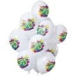 balony 30 urodziny color splash bialy folat 12 12 szt