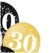 balony 30 urodziny czarno zlote partypal 12 6 szt