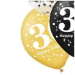 balony 30 urodziny czarno zlote partypal 12 6 szt