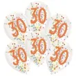 balony 30 urodziny z konfetti transparentne amscan 11 6 szt