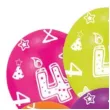 balony 4 urodziny mix amscan 11 6 szt