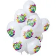 balony 40 urodziny color splash bialy folat 12 12 szt