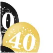 balony 40 urodziny czarno zlote partypal 12 6 szt