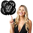 balony 40 urodziny czarny metalik dekoracjepolska 12 5 szt