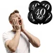 balony 40 urodziny czarny metalik dekoracjepolska 12 5 szt
