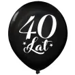 balony 40 urodziny czarny metalik dekoracjepolska 12 5 szt