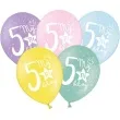 balony 5 my 5th birthday mix 12 strong 6 szt