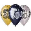 balony 50 happy birthday metalik mix gemar 12 6 szt