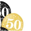 balony 50 urodziny czarno zlote partypal 12 6 szt