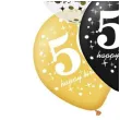 balony 50 urodziny czarno zlote partypal 12 6 szt