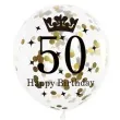 balony 50 urodziny czarno zlote partypal 12 6 szt